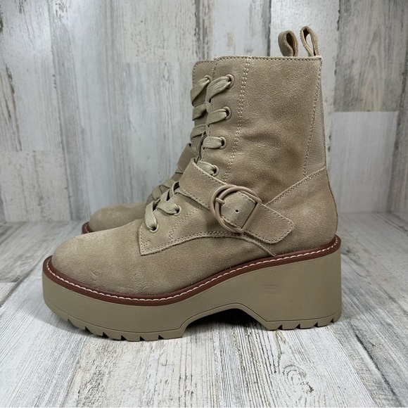 NEW Blondo Grayce Tan Waterproof Platform Lace Up Ankle Bootie #1230 - Picture 1 of 13